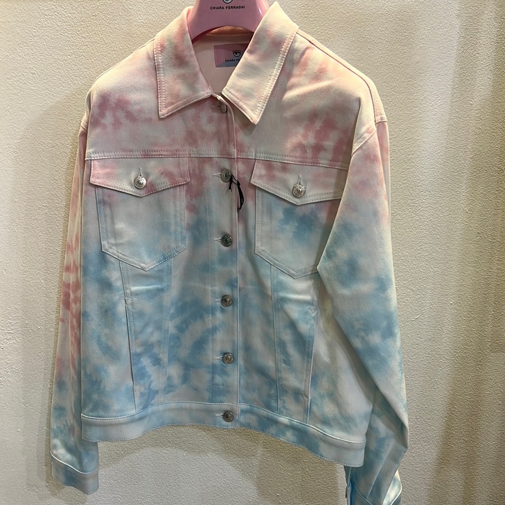 Chiara Ferragni Tie Dye Denim Jacket